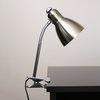 Simple Designs Adjustable Clip Light Desk Lamp, Brushed Nickel LD2016-BSN